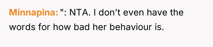 Minnapina ": NTA. I don't even have the words for...
