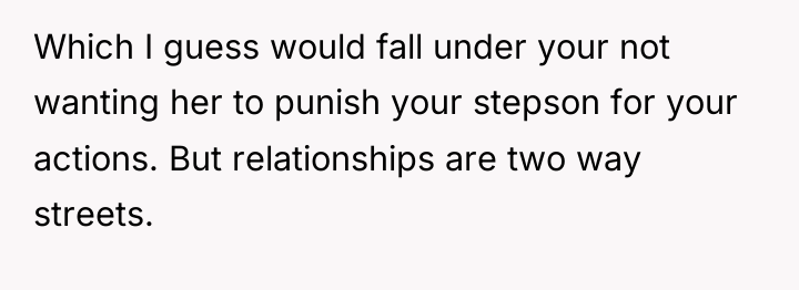 Which I guess would fall under your not wanting her...