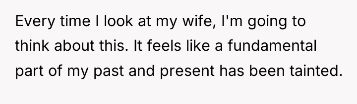 Every time I look at my wife, I'm going to...