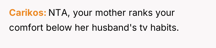 Carikos NTA, your mother ranks your comfort below her husband's...