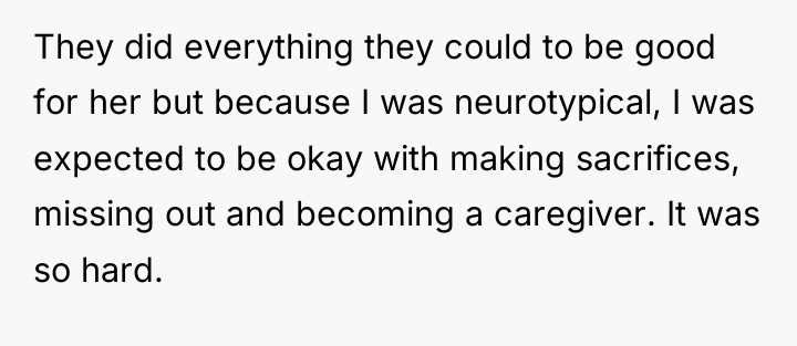 They did everything they could to be good for her...