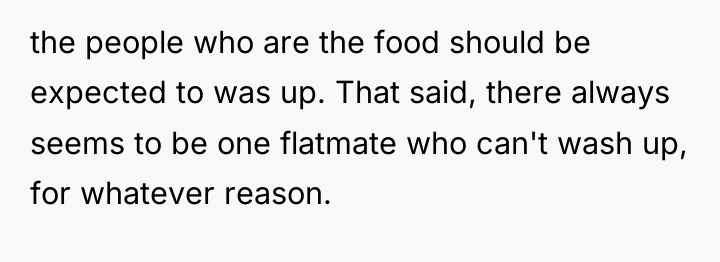 the people who are the food should be expected to...