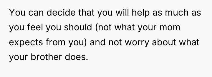 You can decide that you will help as much as...