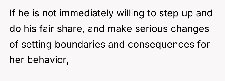 If he is not immediately willing to step up and...