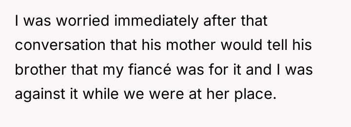 I was worried immediately after that conversation that his mother...