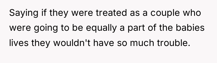 Saying if they were treated as a couple who were...