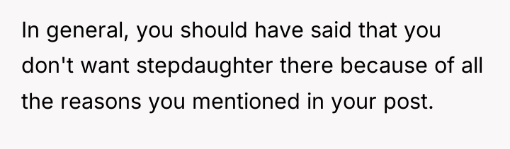 In general, you should have said that you don't want...