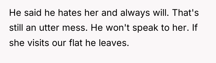 He said he hates her and always will. That's still...
