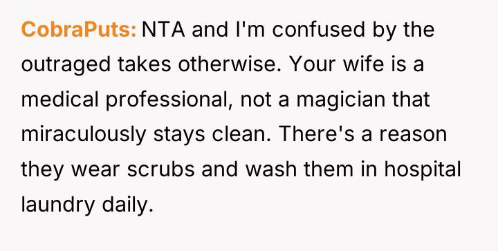 CobraPuts NTA and I'm confused by the outraged takes otherwise....