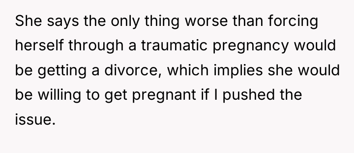 She says the only thing worse than forcing herself through...