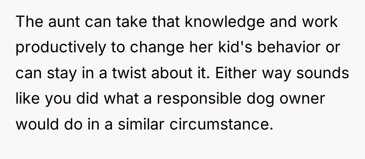The aunt can take that knowledge and work productively to...