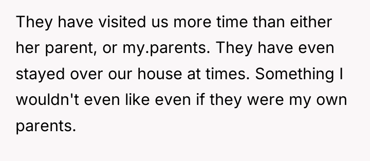 They have visited us more time than either her parent,...