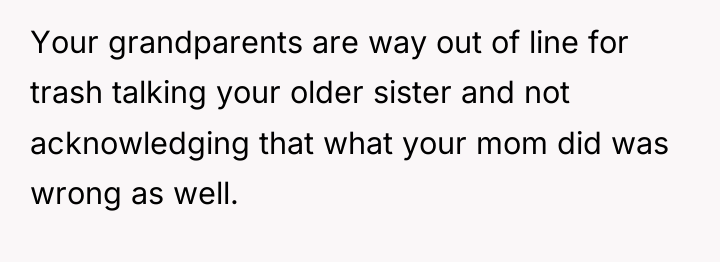 Your grandparents are way out of line for trash talking...