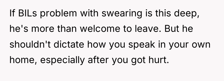 If BILs problem with swearing is this deep, he's more...