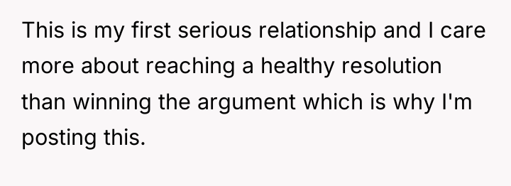 This is my first serious relationship and I care more...