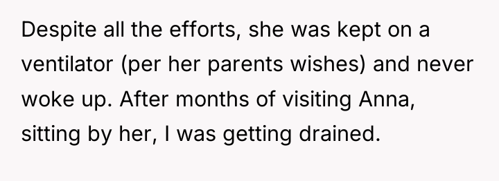Despite all the efforts, she was kept on a ventilator...