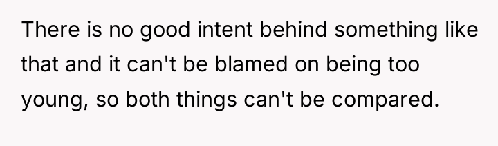 There is no good intent behind something like that and...