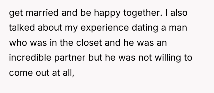 get married and be happy together. I also talked about...