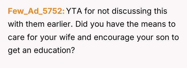 Few_Ad_5752 YTA for not discussing this with them earlier. Did...