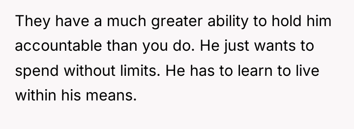 They have a much greater ability to hold him accountable...