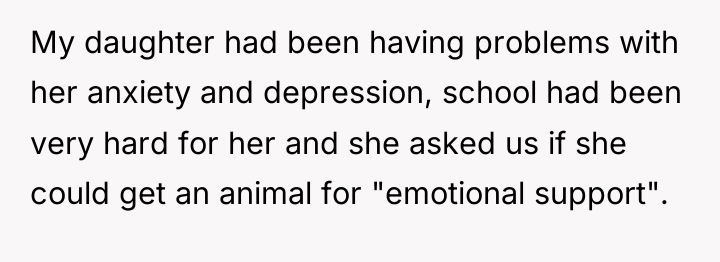 My daughter had been having problems with her anxiety and...