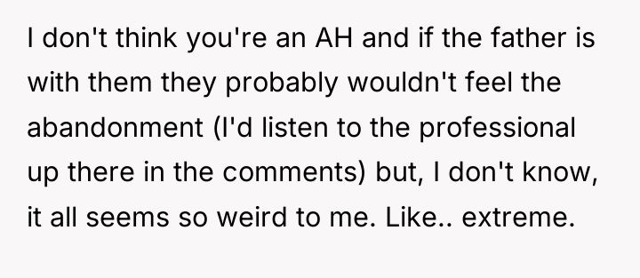 I don't think you're an AH and if the father...