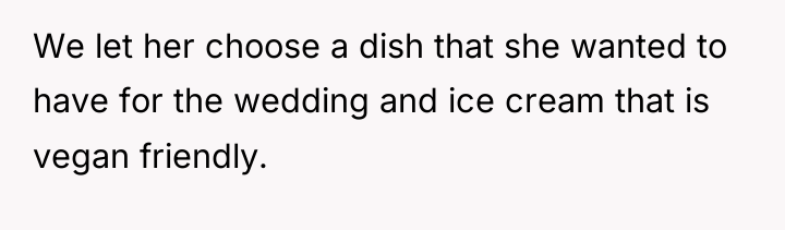 We let her choose a dish that she wanted to...