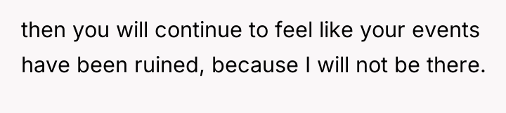 then you will continue to feel like your events have...