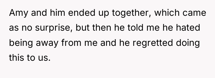 Amy and him ended up together, which came as no...