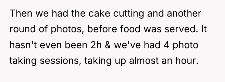 Then we had the cake cutting and another round of...