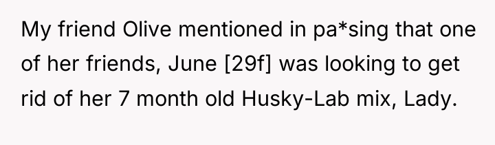 My friend Olive mentioned in pa*sing that one of her...