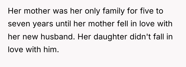 Her mother was her only family for five to seven...