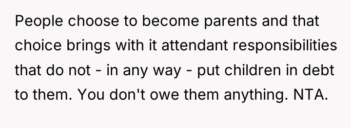 People choose to become parents and that choice brings with...