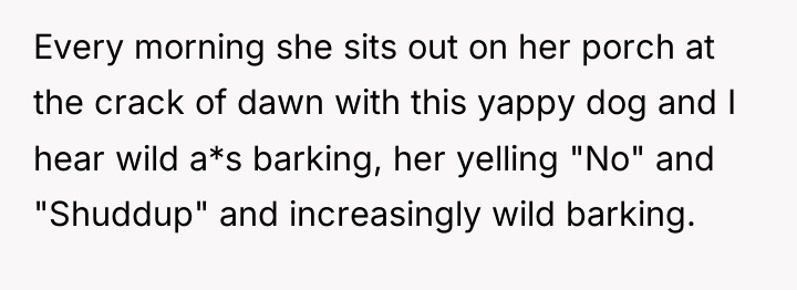 Every morning she sits out on her porch at the...