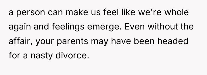 a person can make us feel like we're whole again...