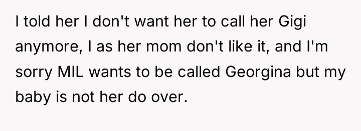 I told her I don't want her to call her...