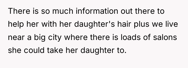 There is so much information out there to help her...