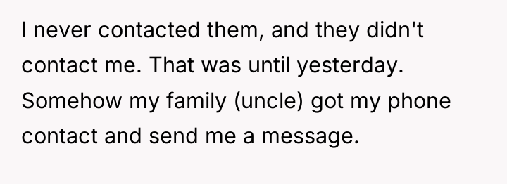 I never contacted them, and they didn't contact me. That...