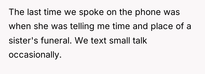 The last time we spoke on the phone was when...