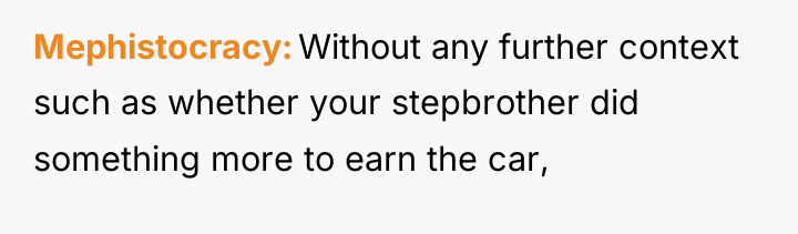 Mephistocracy Without any further context such as whether your stepbrother...