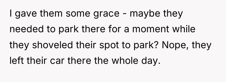 I gave them some grace - maybe they needed to...