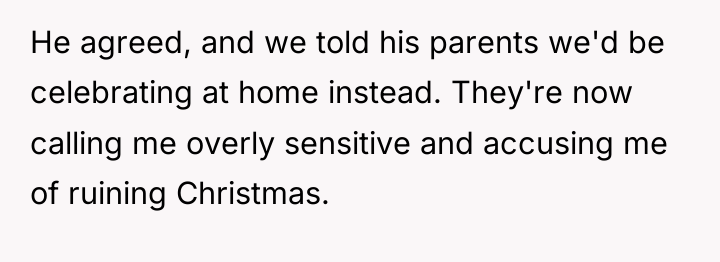 He agreed, and we told his parents we'd be celebrating...