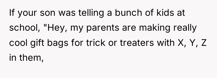 If your son was telling a bunch of kids at...