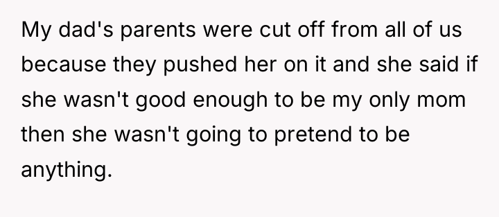 My dad's parents were cut off from all of us...