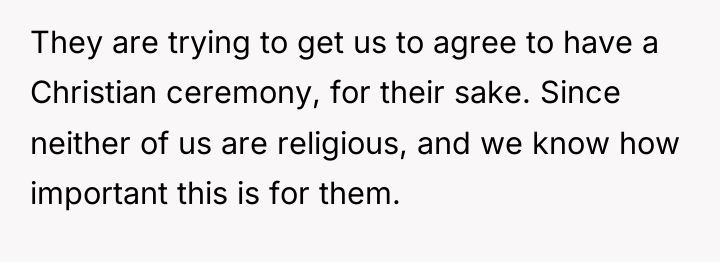They are trying to get us to agree to have...