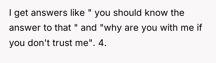 I get answers like " you should know the answer...