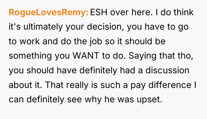 RogueLovesRemy ESH over here. I do think it's ultimately your...