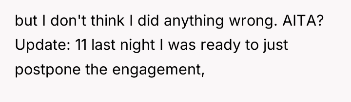 but I don't think I did anything wrong. AITA? Update:...