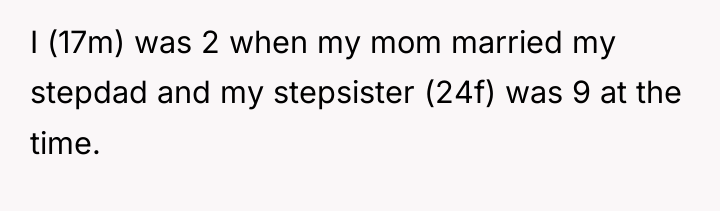 I (17m) was 2 when my mom married my stepdad...