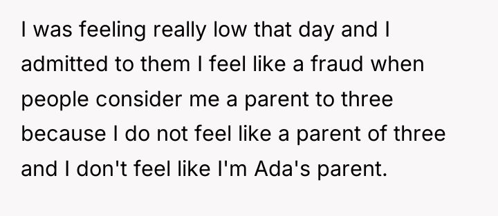 I was feeling really low that day and I admitted...